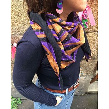 Foulard zèbre violet 