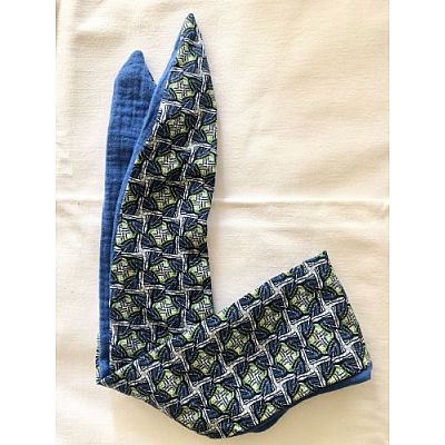 Bandeau réversible - Wax bleu 